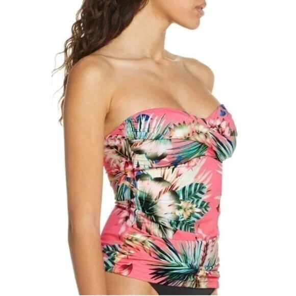 NWT La Blanca Tropical Rain Printed Tankini Top size 8 - Picture 1 of 5